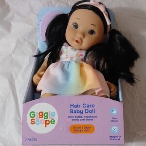 Gigglescapes Hair Care 14" Baby Doll With Comb And Outfit
